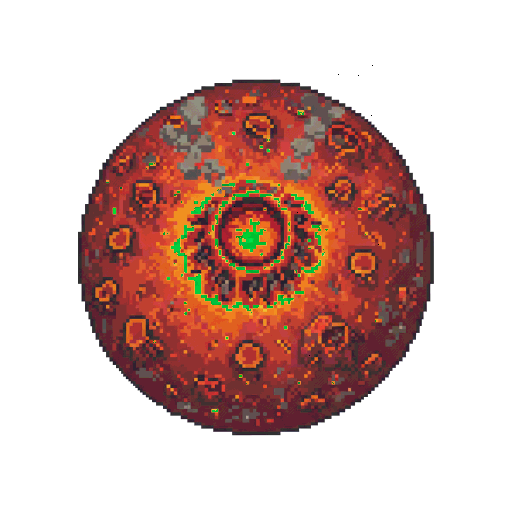 Pixel Planet Draufsicht